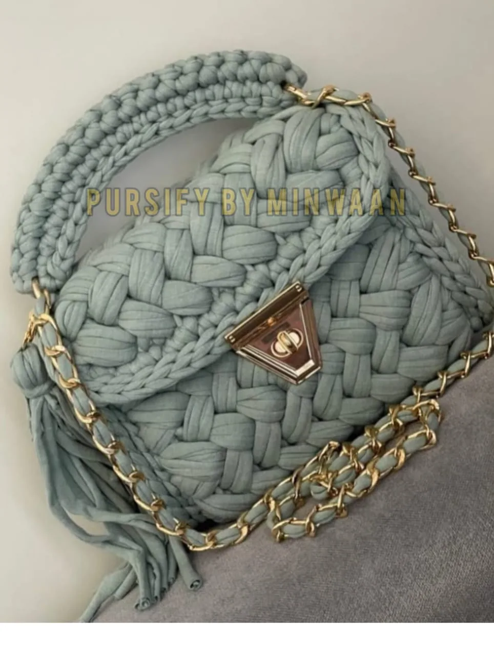 Twilight Fae Crochet Bag by Pursify by Minwaan — front view