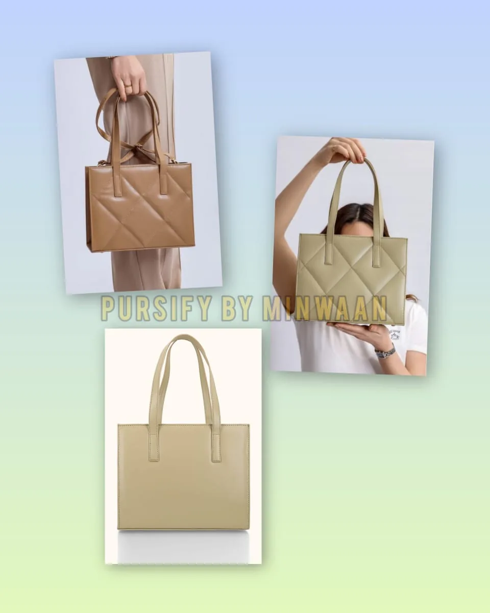 Studio Minimal Tote by Pursify by Minwaan — front view